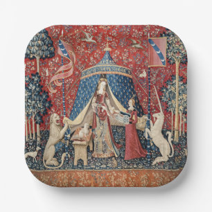 Assiettes En Carton La Dame et l'Unicorne, À mon seul désir