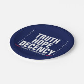 Assiettes En Carton La décence de l'espoir de vérité | Harris Walz Blu (Angle)