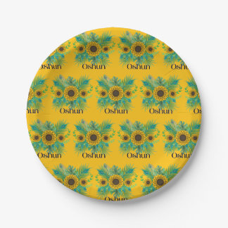 Assiettes En Carton La déesse d'Oshun Tournesols