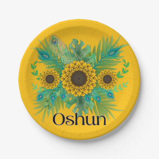 Assiettes En Carton La déesse d'Oshun Tournesols