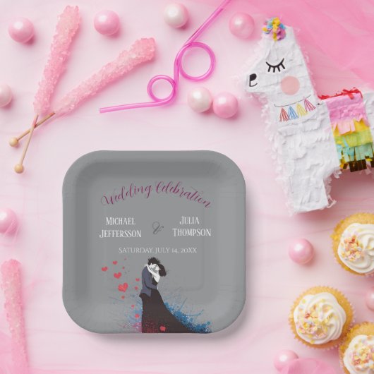 Assiettes En Carton La Dolce Vita Mariage Inspiration française 1940 (Fête)