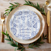 La dolce vita rayures bleues douche de mariage ita