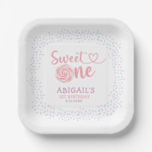 ASSIETTES EN CARTON "LA DOUCE" 1ER ANNIVERSAIRE