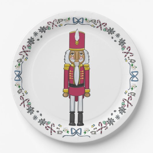 Assiettes En Carton La fête de Noël du Prince Nutcracker (Devant)