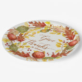 Assiettes En Carton La feuille d'automne de la grenade Remerciements (Angle)