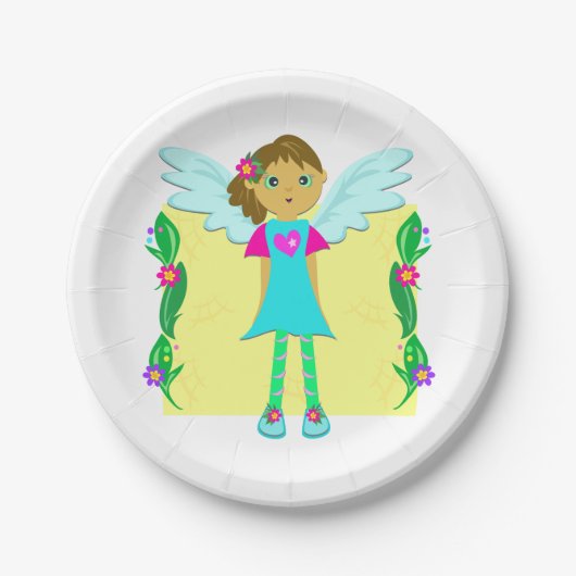 Assiettes En Carton La fille comme un ange (Devant)