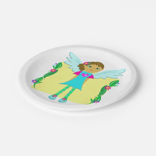 Assiettes En Carton La fille comme un ange (Angle)