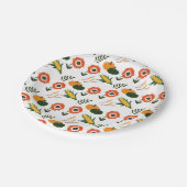 Assiettes En Carton La floraison moderne de Thanksgiving (Angle)