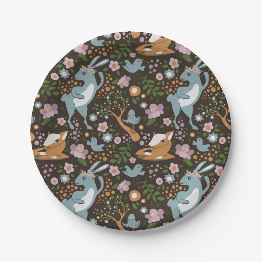 Assiettes En Carton La forêt amicale (Devant)