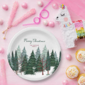 Assiettes En Carton La forêt des pins | Noël (Fête)