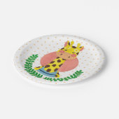 Assiettes En Carton La girafe mignonne (Angle)