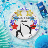 Assiettes En Carton La gymnastique est meilleure avec les amis (Fête)
