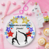 Assiettes En Carton La gymnastique est meilleure avec les amis (Fête)