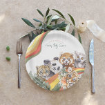 Assiettes En Carton La jungle tropicale Baby Animaux | BABY SHOWER<br><div class="desc">Personnages mignons - panda géant, lémur, léopard, panda rouge et tigre avec arcs-en-ciel boho rétro et végétation luxuriante de la jungle. Les couleurs vives de la jungle fonctionnent bien pour un garçon ou une fille. Cette collection allie la sérénité des grands espaces à la gentillesse de sa faune. C'est charmant,...</div>