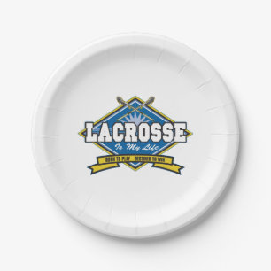 Assiettes En Carton La lacrosse est ma vie