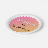 Assiettes En Carton La lecture est ma superpuissance (Angle)