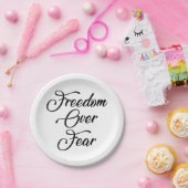 Assiettes En Carton La liberté face à la peur (Fête)
