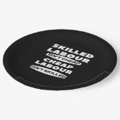 Assiettes En Carton La main-d’oeuvre qualifiée n’est pas bon marché La (Angle)