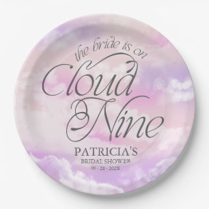 Assiettes En Carton La mariée est sur un nuage Bridal Shower