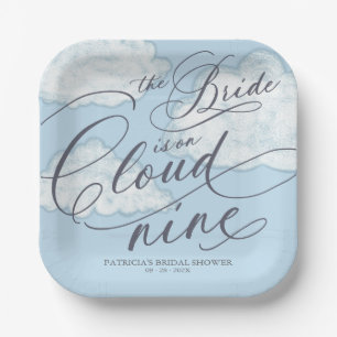 Assiettes En Carton La mariée est sur un nuage Bridal Shower