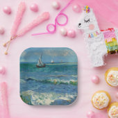 Assiettes En Carton La mer aux Saintes Maries de la Mer | Van Gogh (Fête)