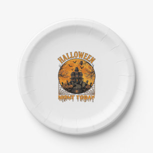 Assiettes En Carton La nuit d'Halloween aujourd'hui Manoir hanté Citro