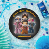 Assiettes En Carton La Paix Drôle. Amour. Les fonds. Supergroupe Hamst (Fête)