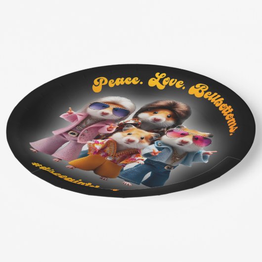 Assiettes En Carton La Paix Drôle. Amour. Les fonds. Supergroupe Hamst (Angle)