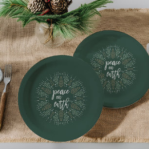 Assiettes En Carton La paix sur Terre