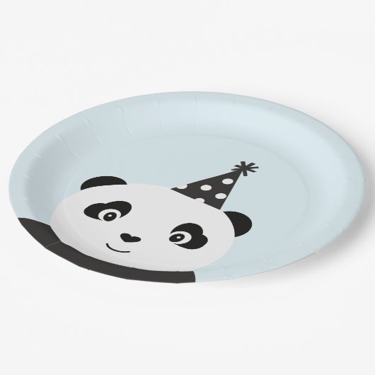 Assiettes En Carton La partie aiment un panda (Angle)