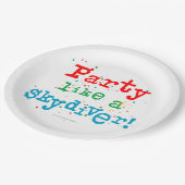 Assiettes En Carton La partie aiment un PARACHUTISTE ! (Angle)