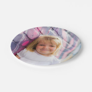 Assiettes En Carton La partie de photo des enfants personnalisés de