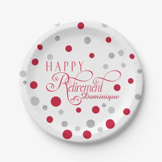 Assiettes En Carton La partie de retraite moderne plaque la plaque à (Devant)