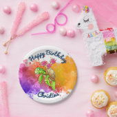 Assiettes En Carton La partie mignonne de tortue plaque le pourpre (Fête)