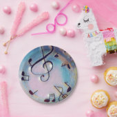 Assiettes En Carton La partie plaque la musique (Fête)