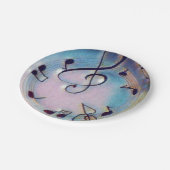 Assiettes En Carton La partie plaque la musique (Angle)