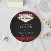 Assiettes En Carton La Parties scintillant Damask Las Vegas Mariage Co