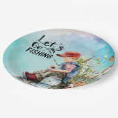 Assiettes En Carton La pêche est ma thérapie (Angle)