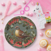 Assiettes En Carton La perdrix dans un poirier personnalise (Fête)