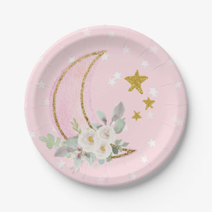 Assiettes En Carton La petite étoile rose de Twinkle révèle le genr