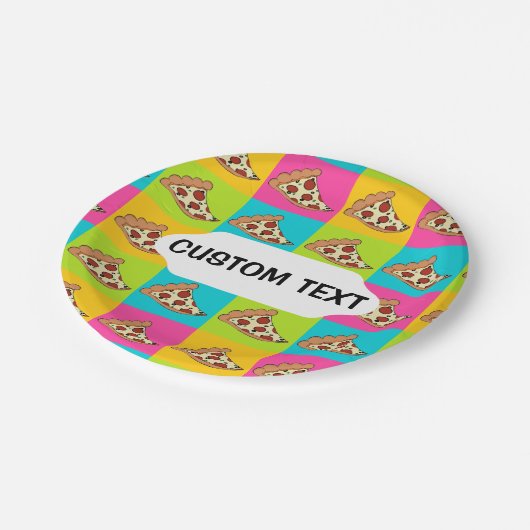 Assiettes En Carton La pizza découpe la plaque à papier faite sur (Angle)