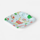 Assiettes En Carton La plage de Noël (Angulaire)