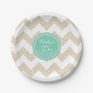 Assiettes En Carton La plaque à papier du 25ème anniversaire de