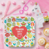 Assiettes En Carton La plaque de Pâques 2025 de la famille Johnson (Fête)