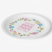 Assiettes En Carton La plus belle fête des mères| Plaque de papier (Angle)