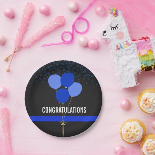 Assiettes En Carton La police Party des félicitations orientées (Fête)