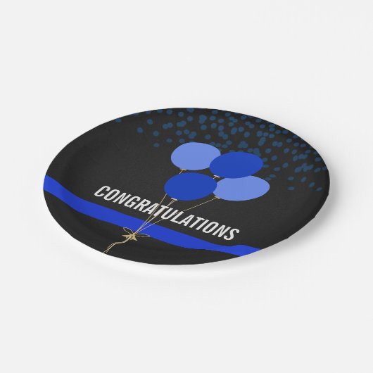 Assiettes En Carton La police Party des félicitations orientées (Angle)