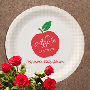 Assiettes En Carton La Pomme De Notre Baby shower Oeil