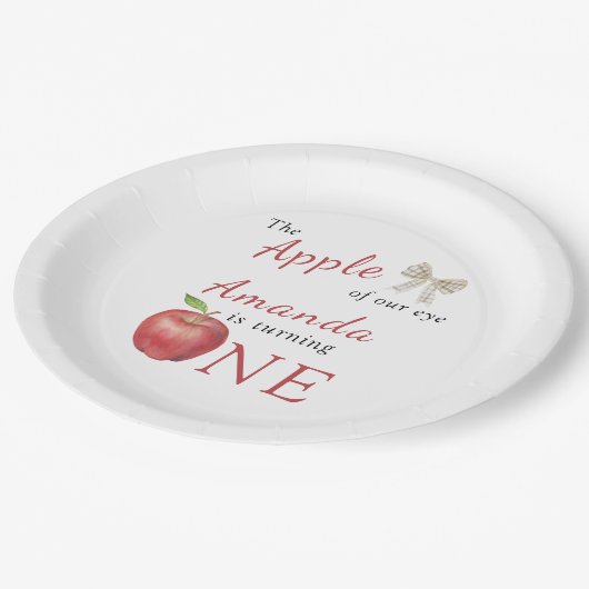 Assiettes En Carton La pomme de notre parti Anniversaire de enfant de (Angle)