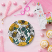 Assiettes En Carton La prairie en jaune (Fête)